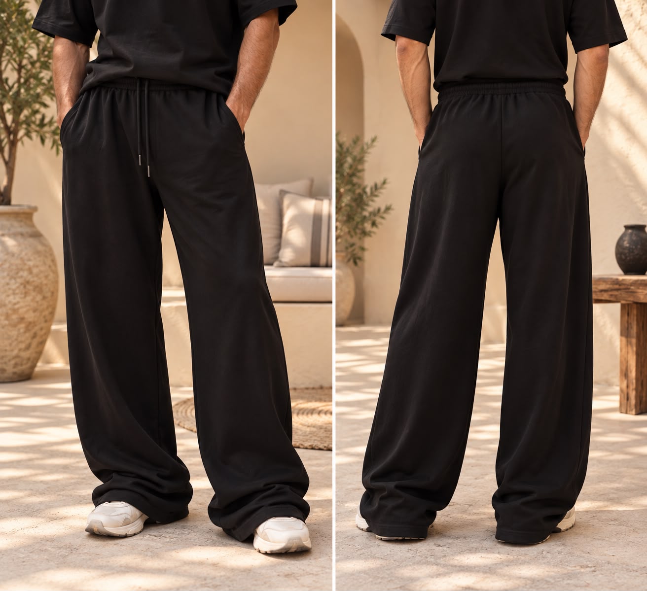 Essential Wide-Leg Black Pants - Image 2