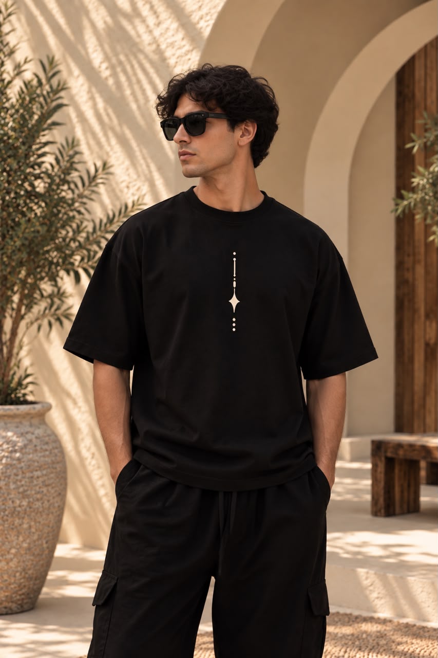 Wings of Anubis Graphic Oversized T-Shirt