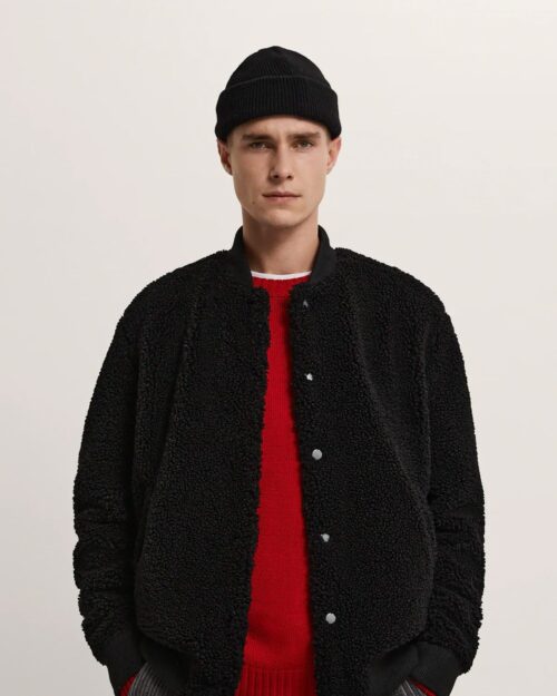 Faux Shearling Bomber Jacket