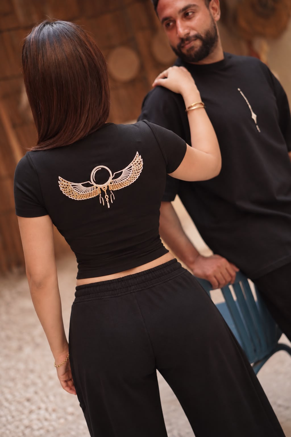 Signature Black Emblem Crop Top