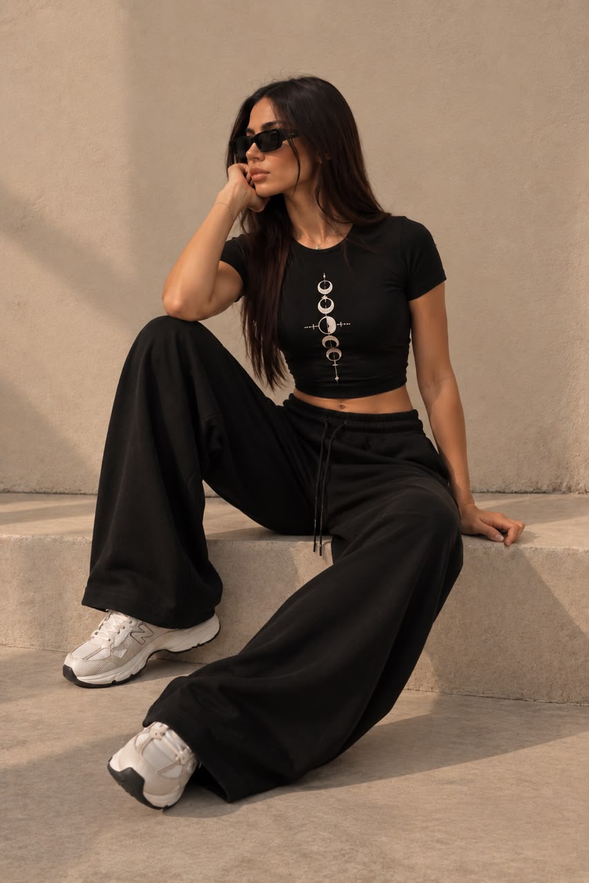 Celestial Ankh Fitted T-Shirt - Image 2