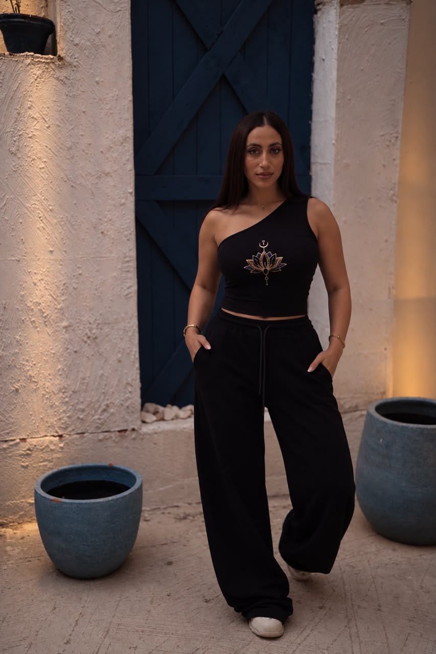 Lotus One-Shoulder Tank Top - Image 2