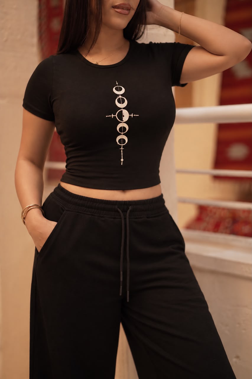 Celestial Ankh Fitted T-Shirt